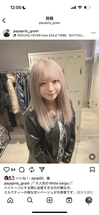 セミロング カラー 韓国/トレンド レイヤー【101】のヘアスタイル