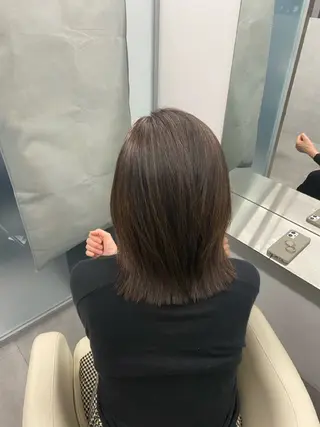 ミディアム パーマ 江坂トレンド韓国風 髪質改善shinoのヘアスタイル