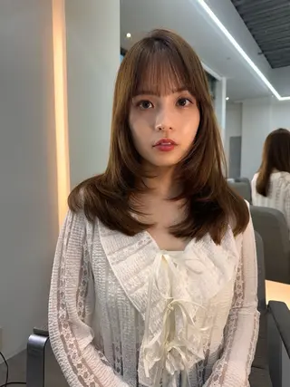 ミディアム Ocean hair resort所属・長谷川真鈴/レイヤー /髪質改善🤍🤍のヘアスタイル