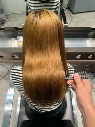 セミロング パーマ 堀江 /木下椋麻のヘアスタイル