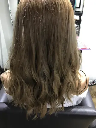 セミロング カラー シールエクステ🎀 ハイトーン特化🎀のヘアスタイル