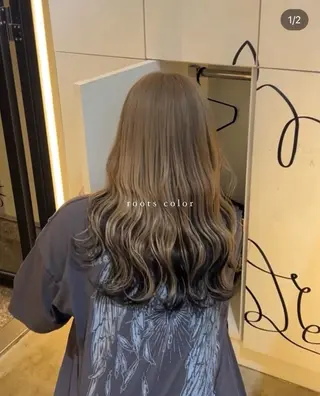 ロング カラー ヘアアレンジ 東 晴菜のヘアスタイル