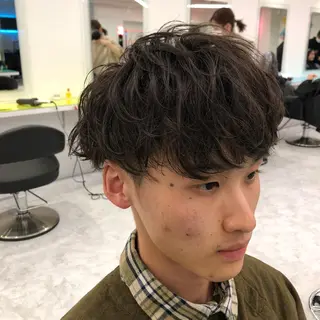 メンズ BABY 艶髪暗髪ヘア💖達人のヘアスタイル