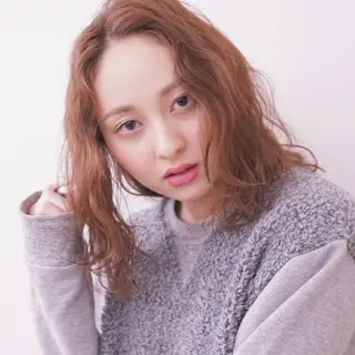 ミディアム カラー パーマ ヘアアレンジ 可愛いを作る神 ナオヒロのヘアスタイル