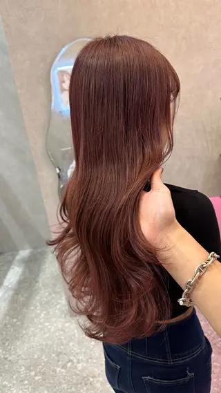 ロング カラー ダブルカラー 韓国レイヤーKYONのヘアスタイル