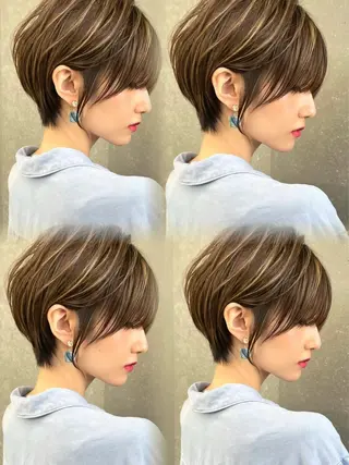 ショート カラー ✨大川 錬✨ -7歳若返りショートのヘアスタイル