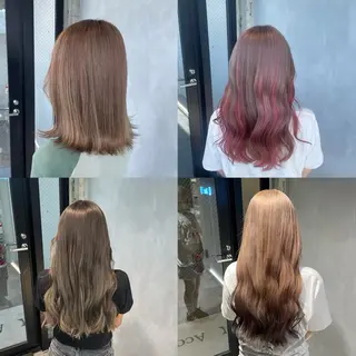 カラー 暖色/ハイトーン/ カラー/HBLのヘアスタイル