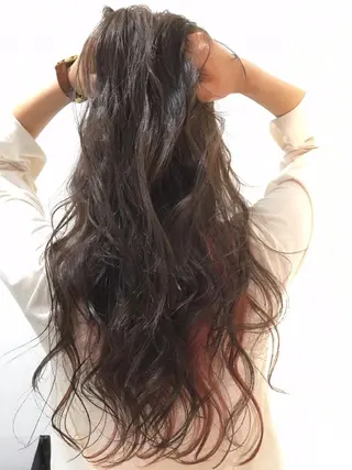 セミロング カラー due hair 京都駅前店 MILBON オージュア認定サロン【デューヘアー】所属・ハイトーンブリーチ 土坂　由志【京都】のヘアスタイル