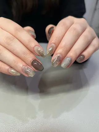 ネイル Ray. ちゅるん系ニュアンスのネイルデザイン