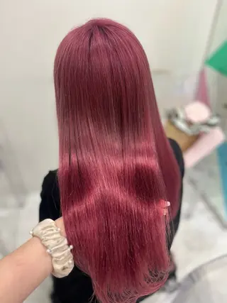 ロング カラー ガーリー♡女の子っぽ ヘア♡ピンクカラー♡のヘアスタイル