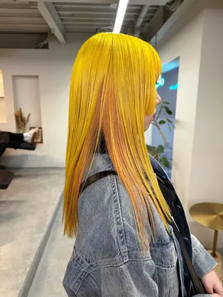 セミロング カラー ハイトーン×似合わせ 🌱中川慎之介のヘアスタイル