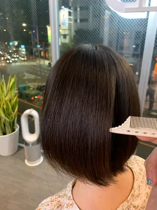 ミディアム 毛流れが作れる 縮毛矯正/渡部純生のヘアスタイル