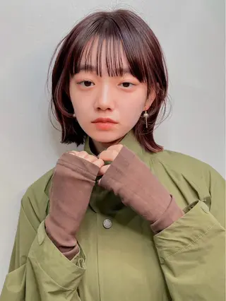 ショート カラー パーマ＊ 顔まわり似合わせのヘアスタイル