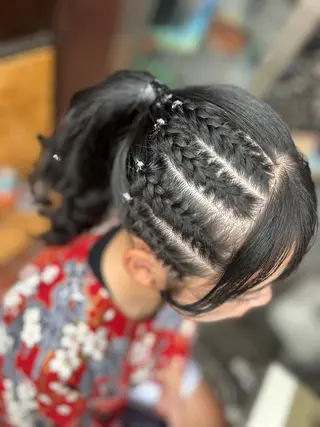 ロング 永澤 一輝のヘアスタイル