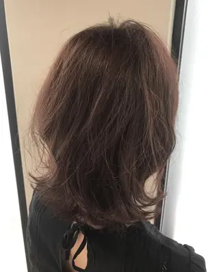 ミディアム パーマ 金沢 広美のヘアスタイル