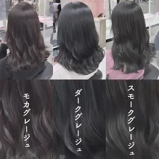 セミロング カラー ヘアアレンジ 透明感/艶髪/💖 トレンドスタイル💖のヘアスタイル