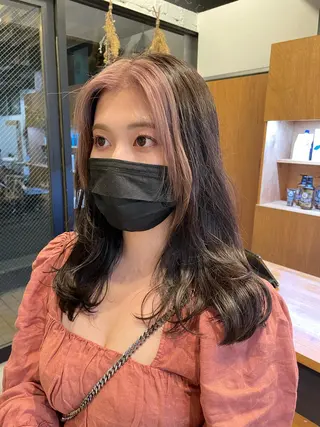 セミロング カラー 🌿レイヤーボブ/パ ーマ🌿　木梨健太のヘアスタイル