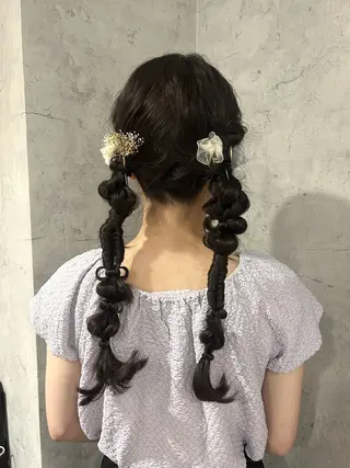 ロング ヘアアレンジ パーソナルカラー 診断🍀マリンのヘアスタイル