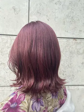 ミディアム カラー パーマ 海外レイヤー 🇺🇸/ヒナコのヘアスタイル