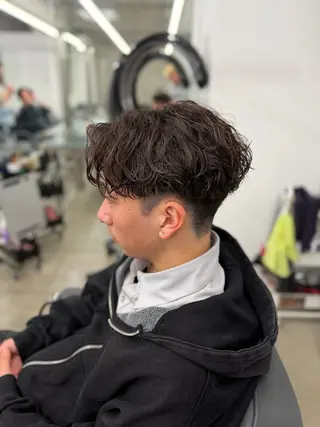 パーマ メンズ パーマ特化/フェザー パーマシャドウ/真生のヘアスタイル