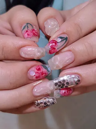 ネイル 3dパーツ/流行り 👧shushu❤️のネイルデザイン