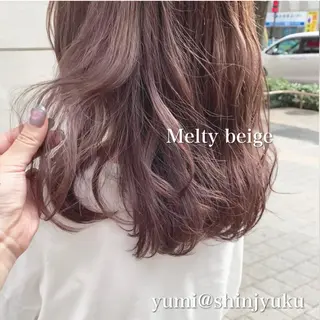 セミロング カラー パーマ ヘアアレンジ メンズ キッズ ネイル マツエク・マツパ 新宿駅近♡友達とOK 🦋W -ワット -のヘアスタイル
