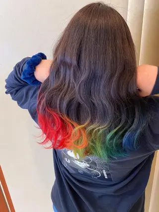 セミロング SALOWIN天神大名店所属・羽エクステ/スリム タッキ/kodaiのヘアスタイル