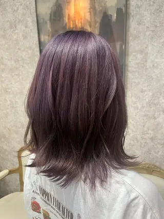 ミディアム カラー シャドールーツ earth　深川愛実のヘアスタイル