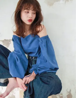 ミディアム カラー ヘアアレンジ 美髪.艶髪.髪質改善 LoLo.サリのヘアスタイル