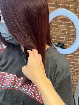 ロング カラー パーマ ヘアアレンジ メンズ キッズ ネイル マツエク・マツパ アイブロウ times salon名駅所属・久木原 ゆりのヘアスタイル