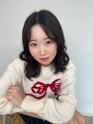 ミディアム カラー ✂️無料カットモデル ✂️佐々木悠月のヘアスタイル