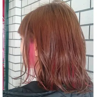 ミディアム カラー ヘアアレンジ グラデ❣️インナー 派手髪Fumiyoのヘアスタイル