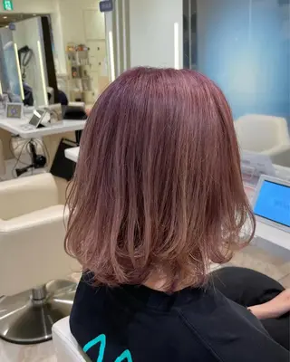 セミロング カラー 波巻パーマ/毛流れ パーマ☘️りゅうせいのヘアスタイル