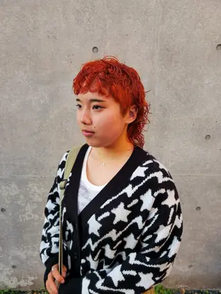 ショート パーマ OMA　片岸 信征のヘアスタイル