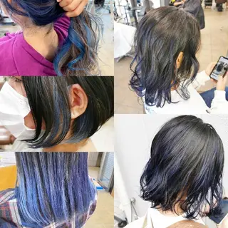 カラー Luisハイライト　 喜連瓜破、髪質改善のヘアスタイル