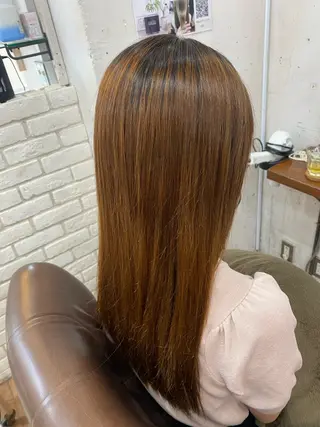 ロング カラー パーマ 金子 明日香のヘアスタイル