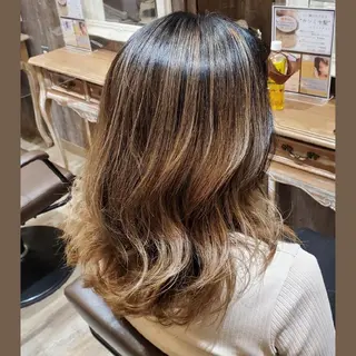 セミロング カラー HAIRMAKE y21青葉台所属・鈴木 那由人のヘアスタイル