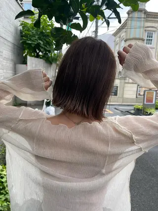 ミディアム カラー mee.urawa所属・似合わせショート×透 明感/やじまたかしのヘアスタイル