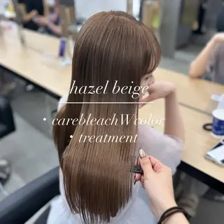 ロング カラー NAMI🤎ブラウン &ミルクティー🤍のヘアスタイル