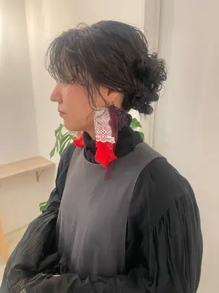 ヘアアレンジ ルプラボウ/日野 /ショート/レイヤーのヘアスタイル