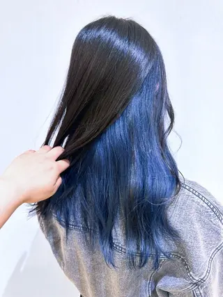 ロング インナーカラー 💎しまだゆうかのヘアスタイル