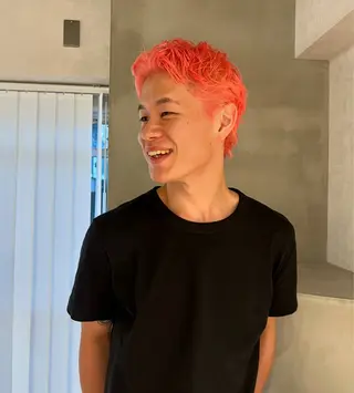 ショート カラー メンズ 暖色カラー/ブリーチ /名古屋/かのんのヘアスタイル