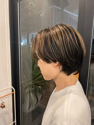 カラー メンズ three.北浜所属・前竹 那生のヘアスタイル