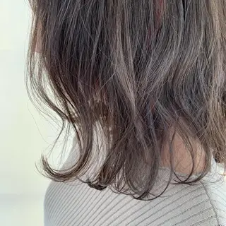ミディアム カラー パーマ ヘアアレンジ 加藤 綾華のヘアスタイル