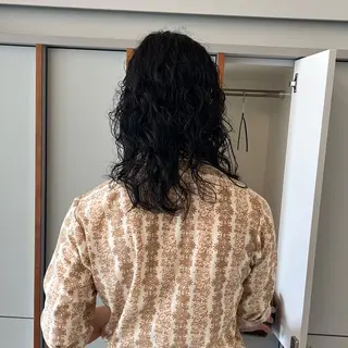 ロング パーマ メンズ ブリーチ/レイヤー 🌻Mutsumiのヘアスタイル