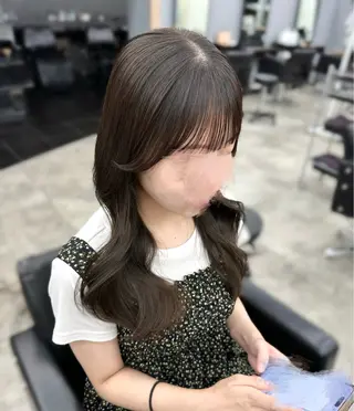 ロング カラー 盛れる顔周り /透明感/かりん🎀のヘアスタイル