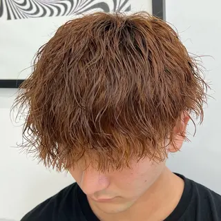 ショート パーマ メンズ メンズパーマ/波巻き 新潟/万代/夏芽🎀のヘアスタイル