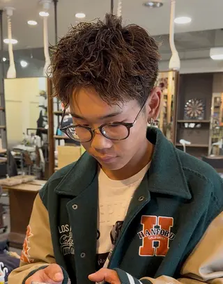 パーマ メンズ 年間2000名担当◎ パーマ職人/仲原佑樹のヘアスタイル