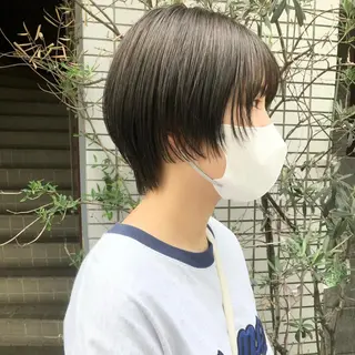 ショート カラー ハイトーン/ブリーチ 似合せカット/パーマのヘアスタイル