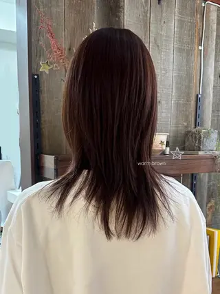 ミディアム カラー 暖色カラー/レイヤー 🌙 オノユリカのヘアスタイル